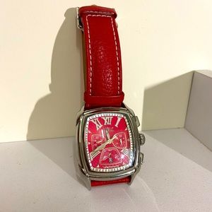 Invicta Watch Red Leather